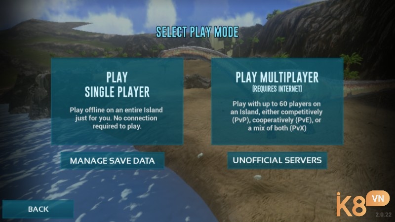 Game Ark có nhiều chế độ chơi khác nhau phù hợp với phong cách của từng người chơi