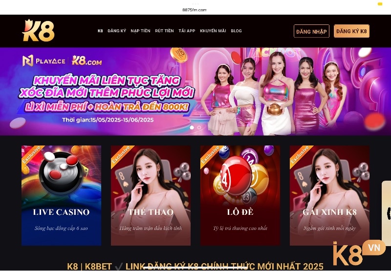 Chơi trực tuyến mà không cần phải tải về anh em nên ghé cổng game uy tín K8 để trải nghiệm