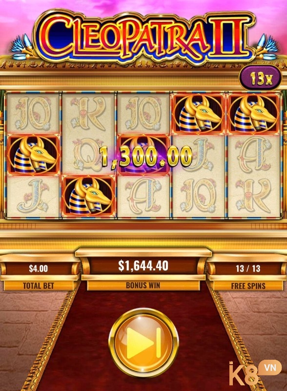 Game Cleopatra có giao diện điều khiển đơn giản và dễ hiểu