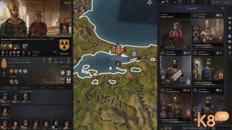 Crusader Kings III cuốn hút nhờ sự kết hợp giữa chiến lược vĩ mô và những mưu tính hậu trường
