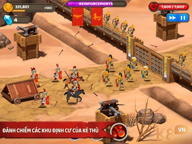 Grow Empire: Rome được yêu thích nhờ lối chơi chiến lược pha trộn thủ thành